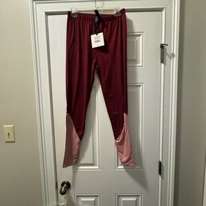 Agnes & Dora Women’s Leggings - Burgundy and Light Pink